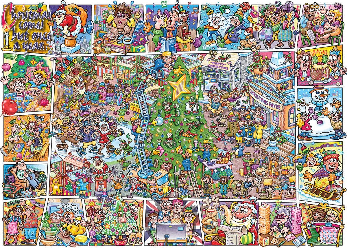 Artwork: Jokesaw: Crackers for Christmas by Phil Dobson – 1000 Piece Jigsaw Puzzle (Gibsons)