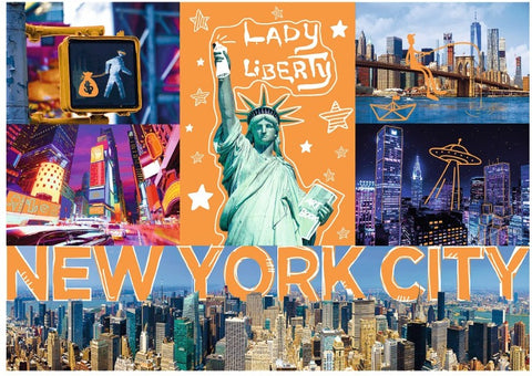 Artwork: New York City – 1000 Piece Jigsaw Puzzle (Trefl Neon Color Line)
