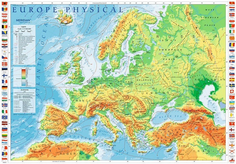 Artwork: Europe Physical Map – 1000 Piece Jigsaw Puzzle (Trefl)