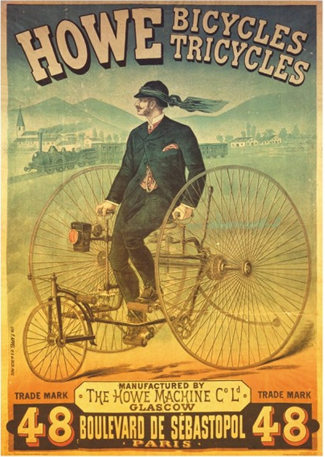Artwork: Vintage Posters: Howe Tricycles – 1000 Piece Jigsaw Puzzle (Dtoys)