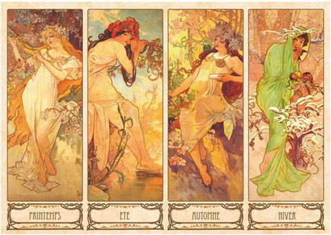 Artwork: Seasons by Alphonse Mucha – 1000 Piece Jigsaw Puzzle (Dtoys)
