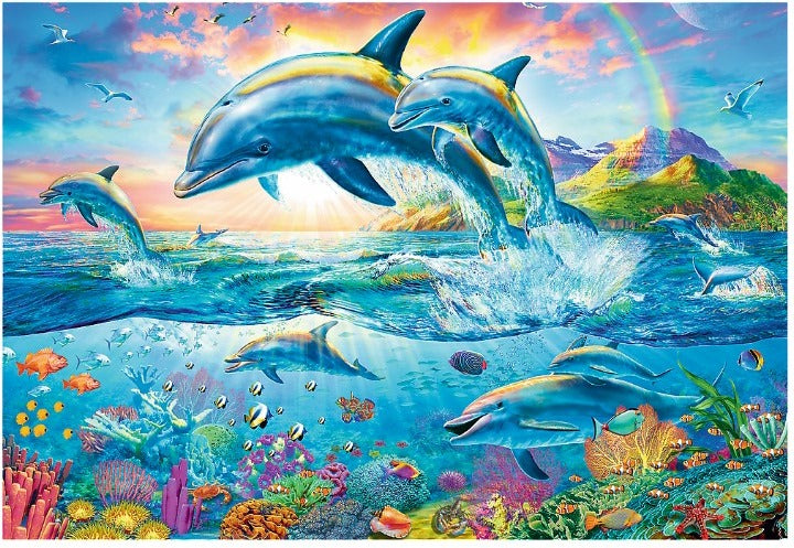 Artwork: Dolphin Family – 1500 Piece Jigsaw Puzzle (Trefl)