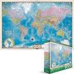 Artwork: World Map – 2000 Piece Jigsaw Puzzle (Eurographics)