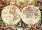 Artwork: Antique World Map – 1000 Piece Jigsaw Puzzle (Dino)