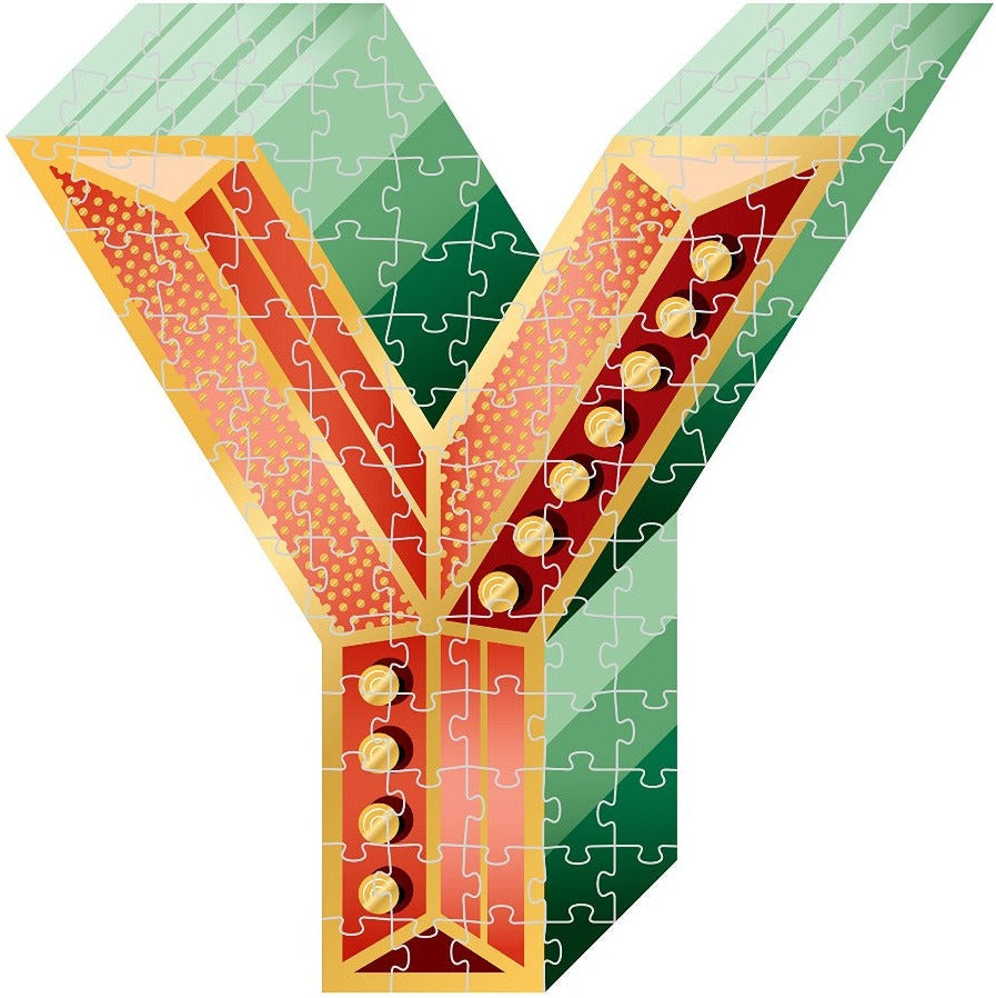 Artwork, puzzle 1 of 4: Knock Knock "Yeah" Four Letter Puzzle – 500 Piece Jigsaw Puzzle (Galison)