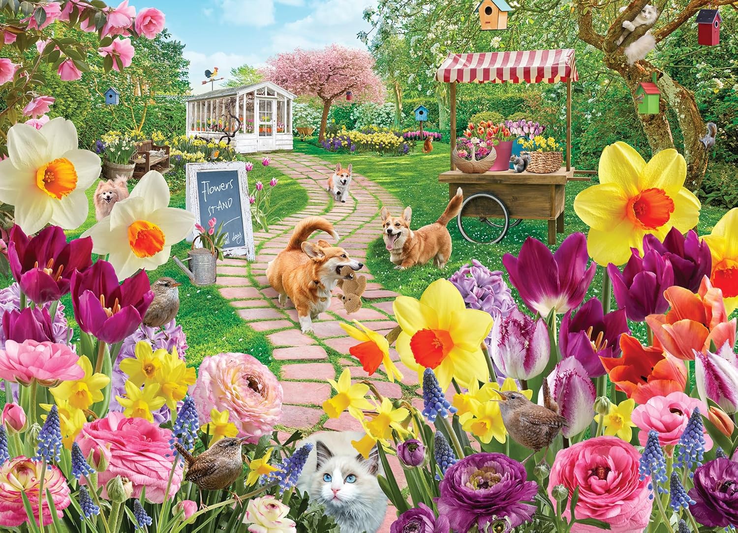 Springtime Frolic - 1000 Piece Jigsaw Puzzle (Cobble Hill)