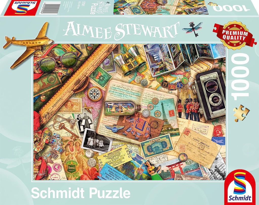 Travel Memories by Aimee Stewart – 1000 Piece Jigsaw Puzzle (Schmidt) - Completed Puzzle