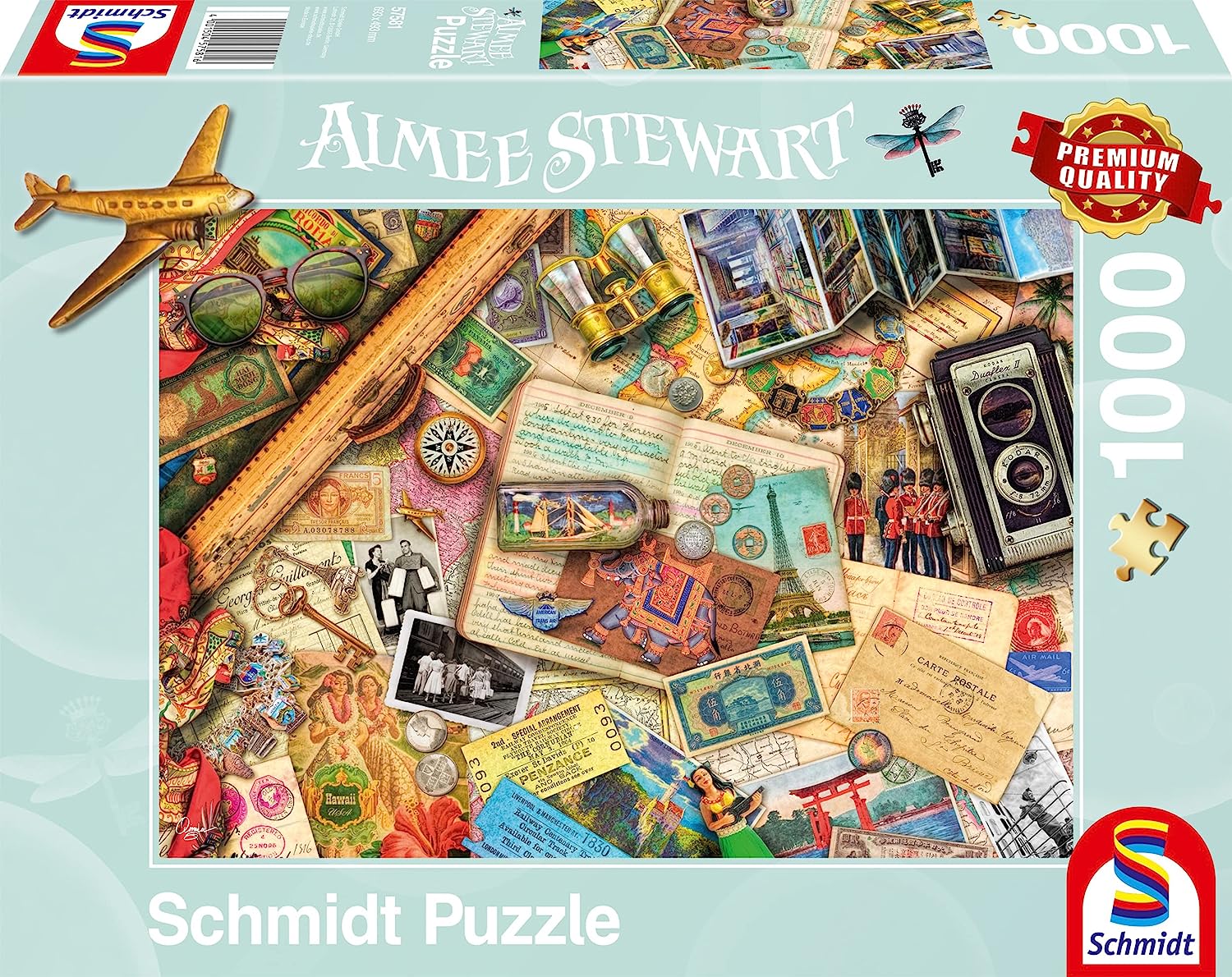 Travel Memories by Aimee Stewart – 1000 Piece Jigsaw Puzzle (Schmidt) - Completed Puzzle