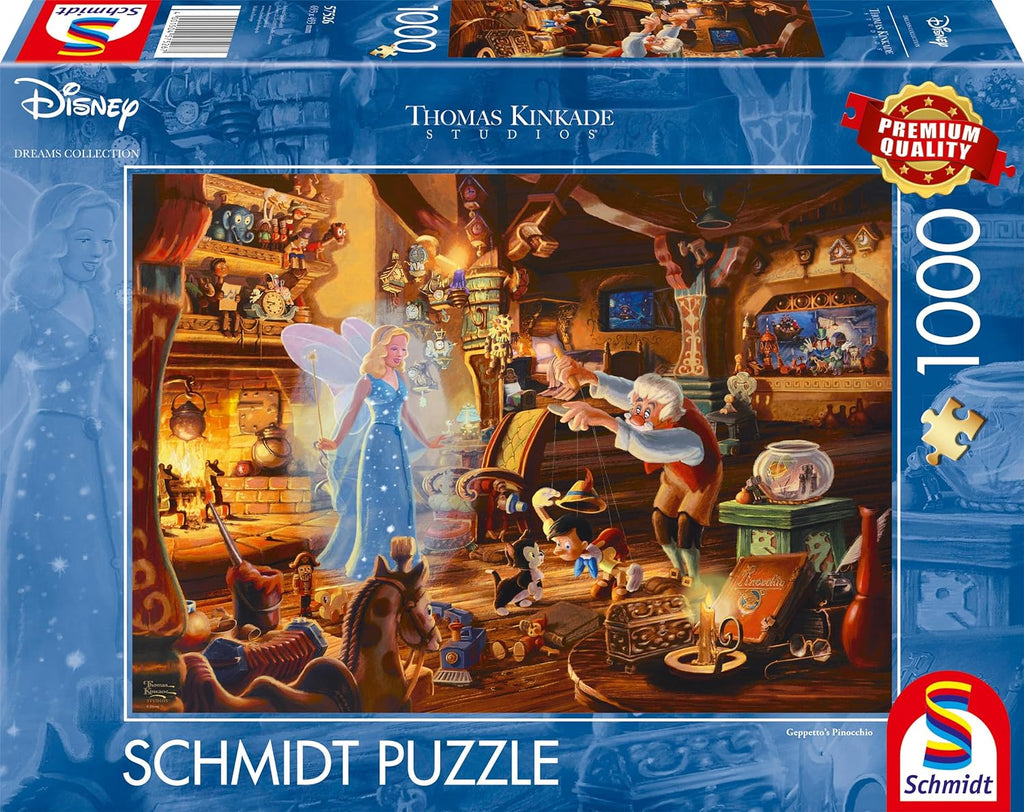 Geppettos Pinocchio by Thomas Kinkade Studios – 1000 Piece Jigsaw Puzzle (Schmidt)