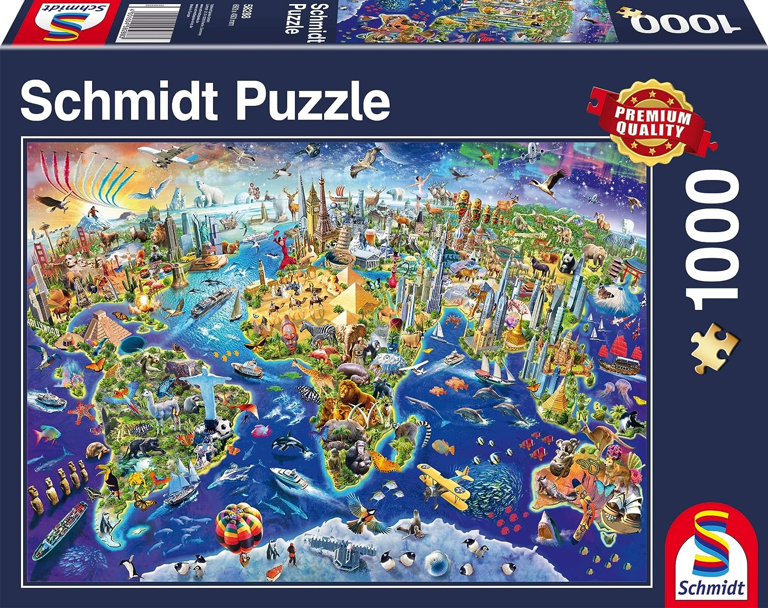 Discover the World – 1000 Piece Jigsaw Puzzle (Schmidt)