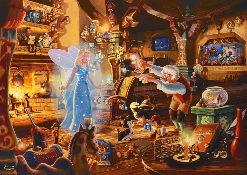 Geppettos Pinocchio by Thomas Kinkade Studios – 1000 Piece Jigsaw Puzzle (Schmidt)