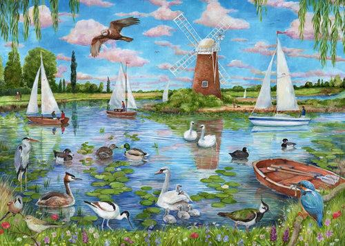 Life along the Broads by Debbie Cook - 1000 Piece Jigsaw Puzzle (Ravensburger)