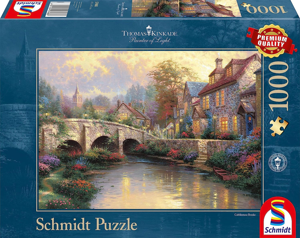 Cobblestone Brooke by Thomas Kinkade – 1000 Piece Jigsaw Puzzle (Schmidt)