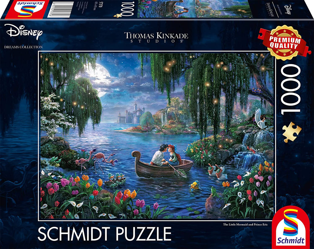 Disney The Little Mermaid and Prince Eric by Thomas Kinkade – 1000 Piece Jigsaw Puzzle (Schmidt)