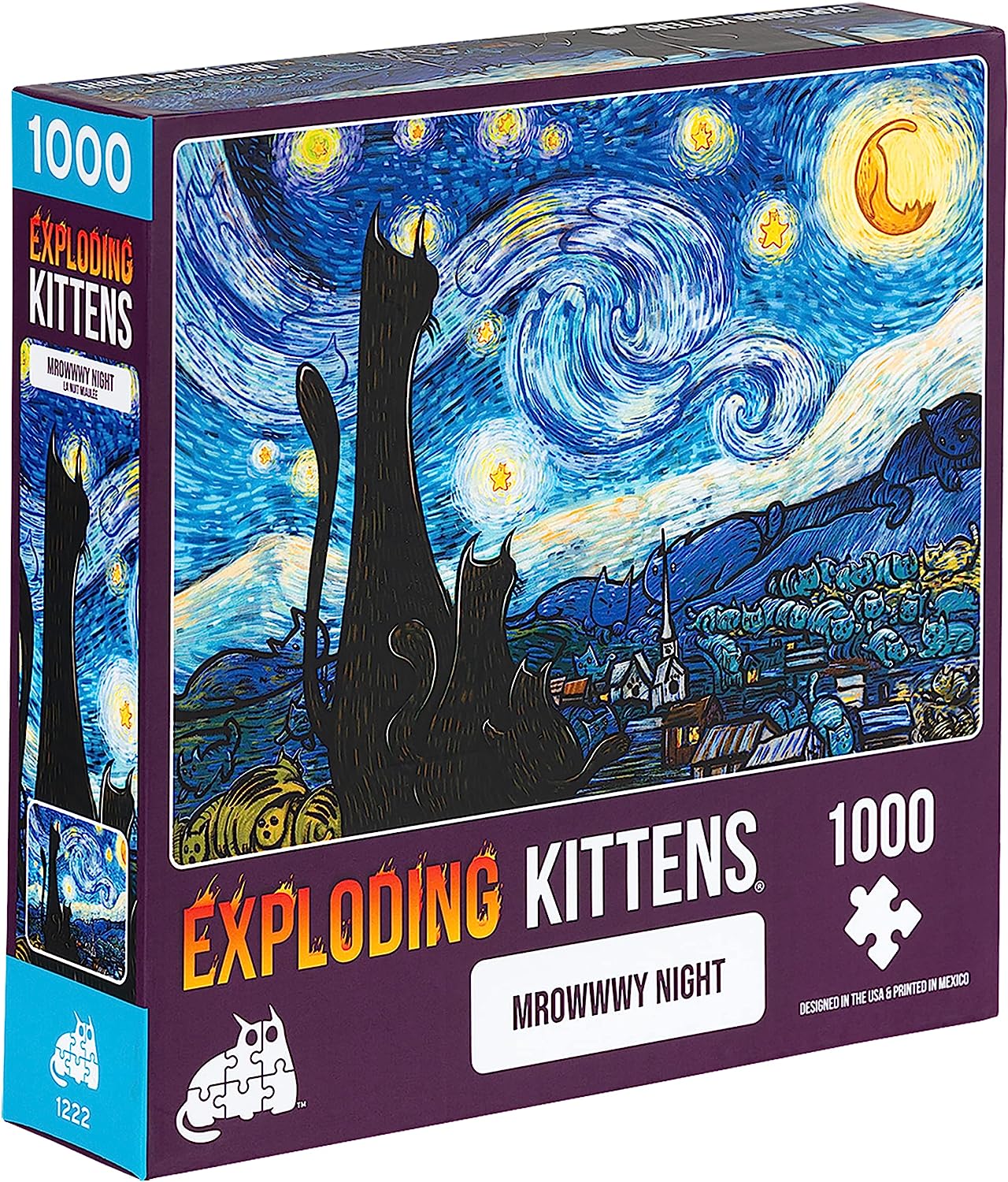 Exploding Kittens - Mrowwwy Night - 1000 Piece Jigsaw Puzzle