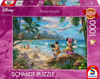 Mickey and Minnie in Hawaii by Thomas Kinkade, Disney – 1000 Piece Jigsaw Puzzle (Schmidt)