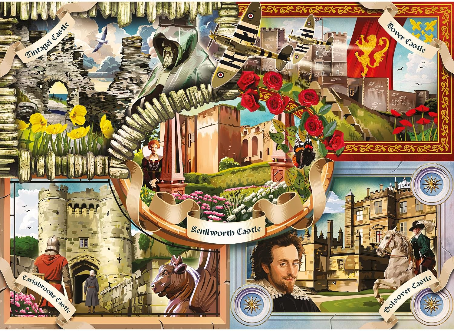 ** Pre-Order ** Castles of England - English Heritage - 1000 Piece Jigsaw Puzzle (Gibsons)