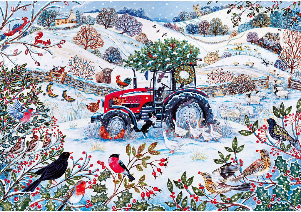 ** Pre-Order ** Festive Farm by Lucy Grossmith - 250XL Piece Jigsaw Puzzle (Gibsons)