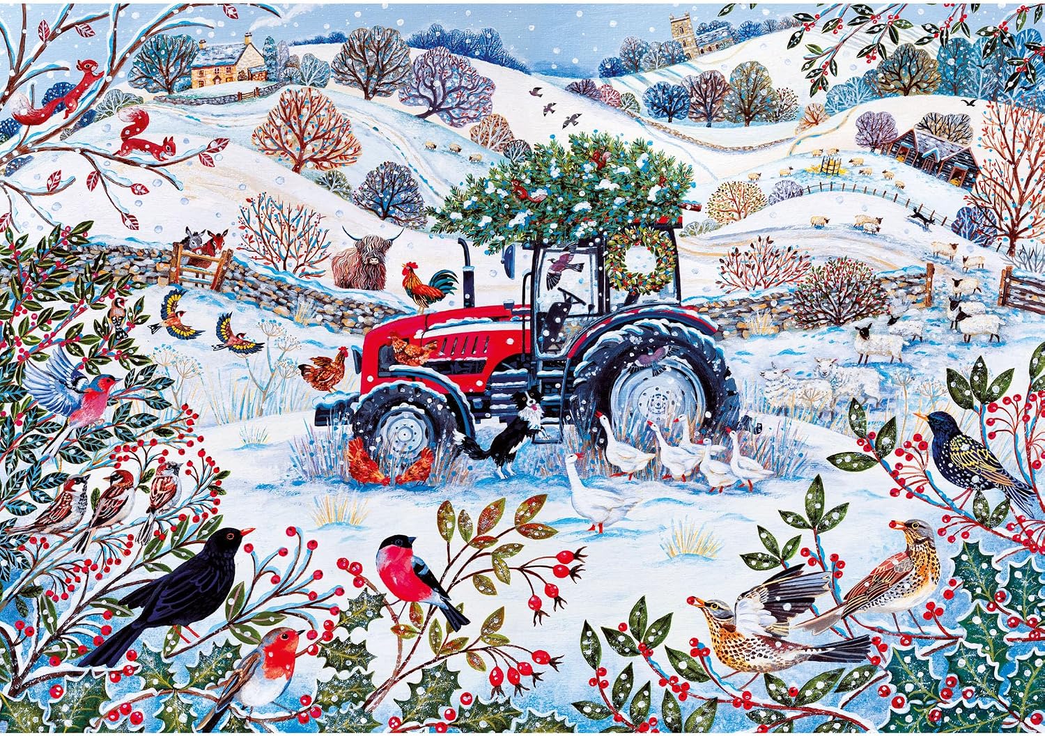 ** Pre-Order ** Festive Farm by Lucy Grossmith - 250XL Piece Jigsaw Puzzle (Gibsons)