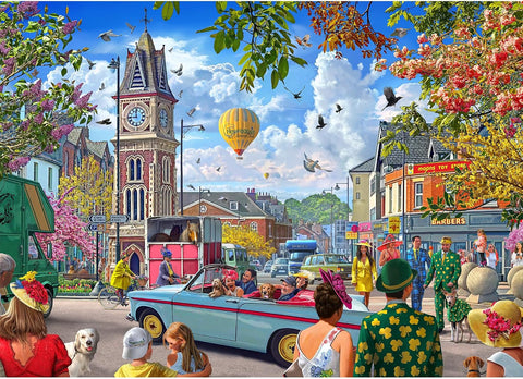 ** Pre-Order ** Off to the Races at Newmarket by Steve Crisp - 1000 Piece Jigsaw Puzzle (Gibsons)