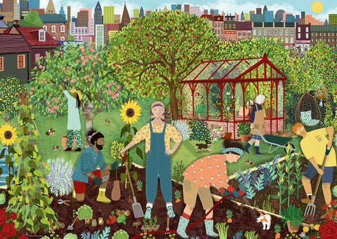 Community Allotment by Angela Holland - 1000 Piece Jigsaw Puzzle (Ravensburger)