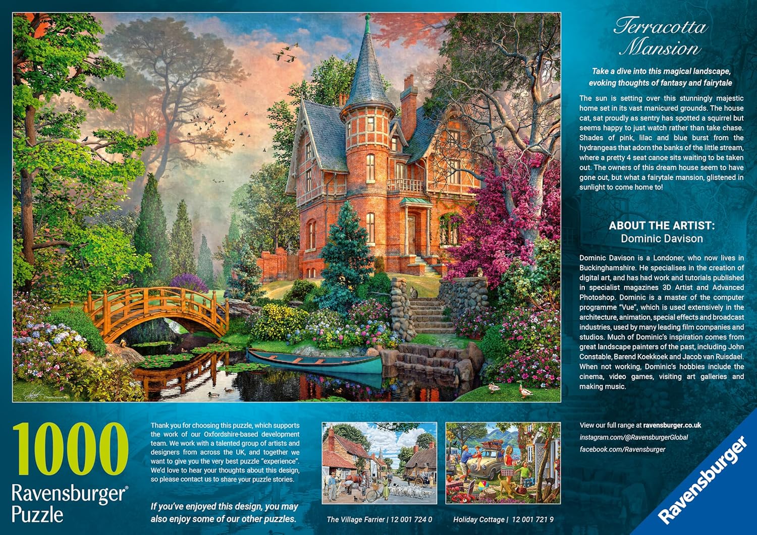 ** Pre-Order ** Terracotta Mansion by Dominic Davison - 1000 Piece Jigsaw Puzzle (Ravensburger)