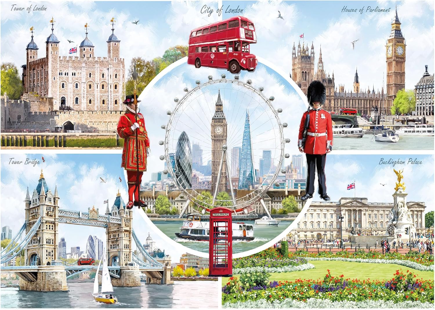 ** Pre-Order ** A Look at London by Richard Macneil - 1000 Piece Jigsaw Puzzle (Gibsons)
