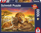 Loving Lions – 1000 Piece Jigsaw Puzzle (Schmidt) - Completed Puzzle