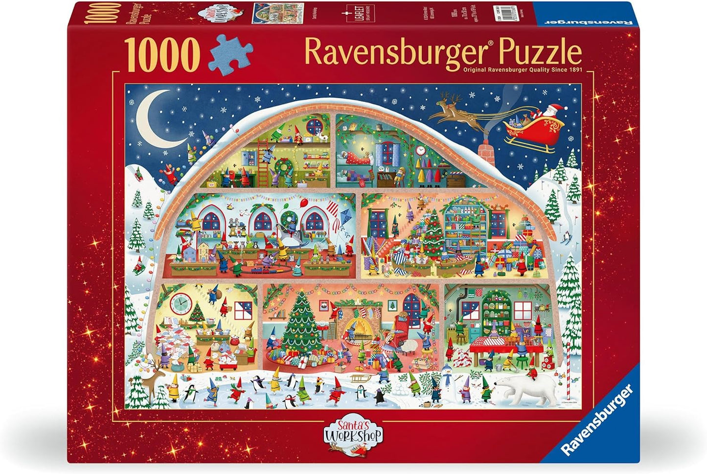 Ravensburger - Santa’s Workshop - 1000 Piece Jigsaw Puzzle