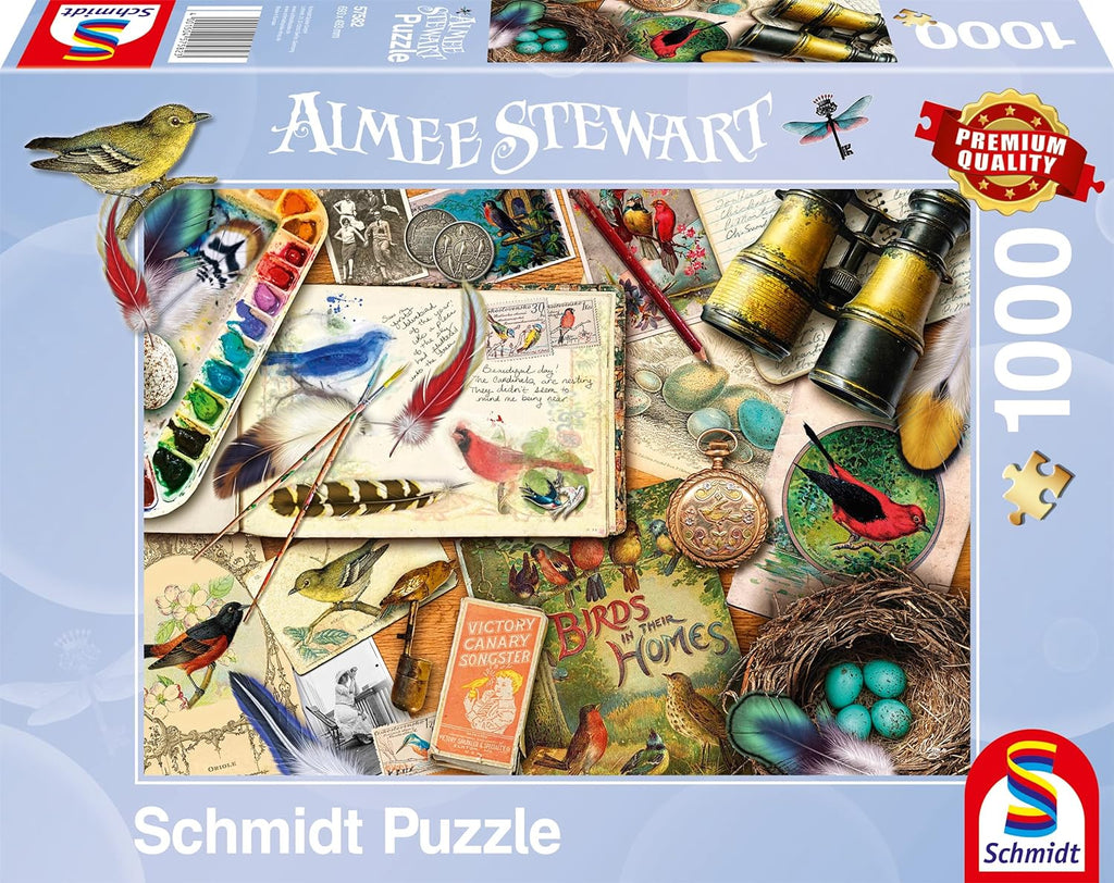 Birdwatching by Aimee Stewart – 1000 Piece Jigsaw Puzzle (Schmidt) - Completed Puzzle