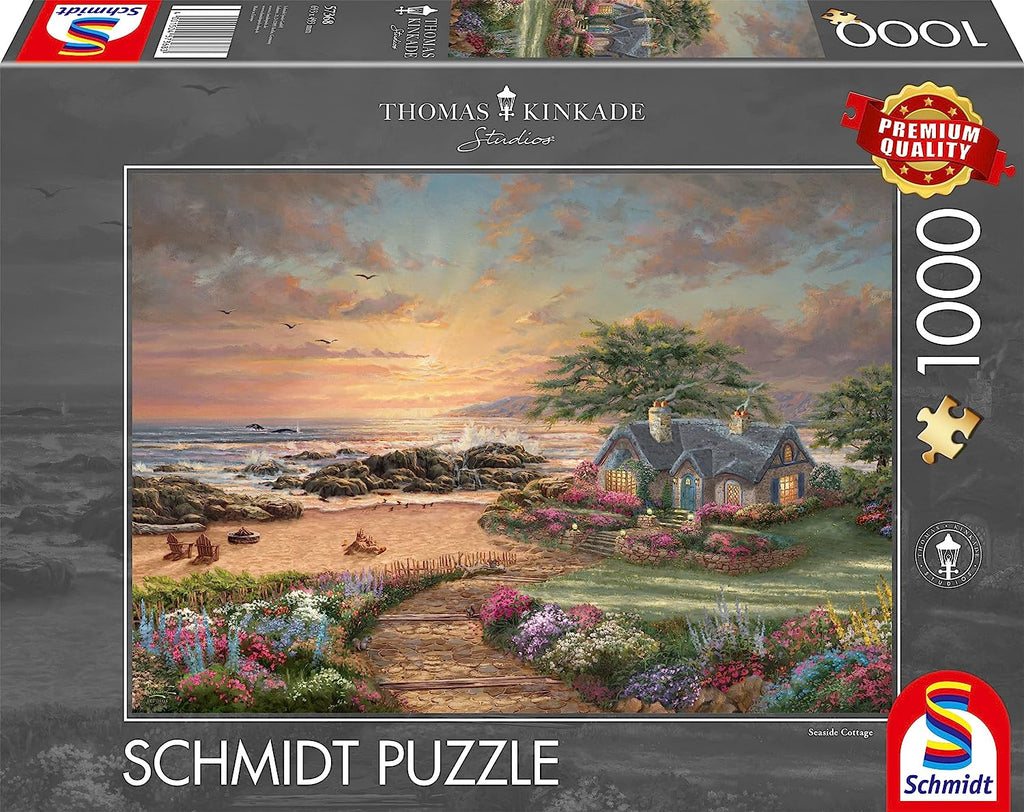 Seaside Cottage by Thomas Kinkade – 1000 Piece Jigsaw Puzzle (Schmidt)