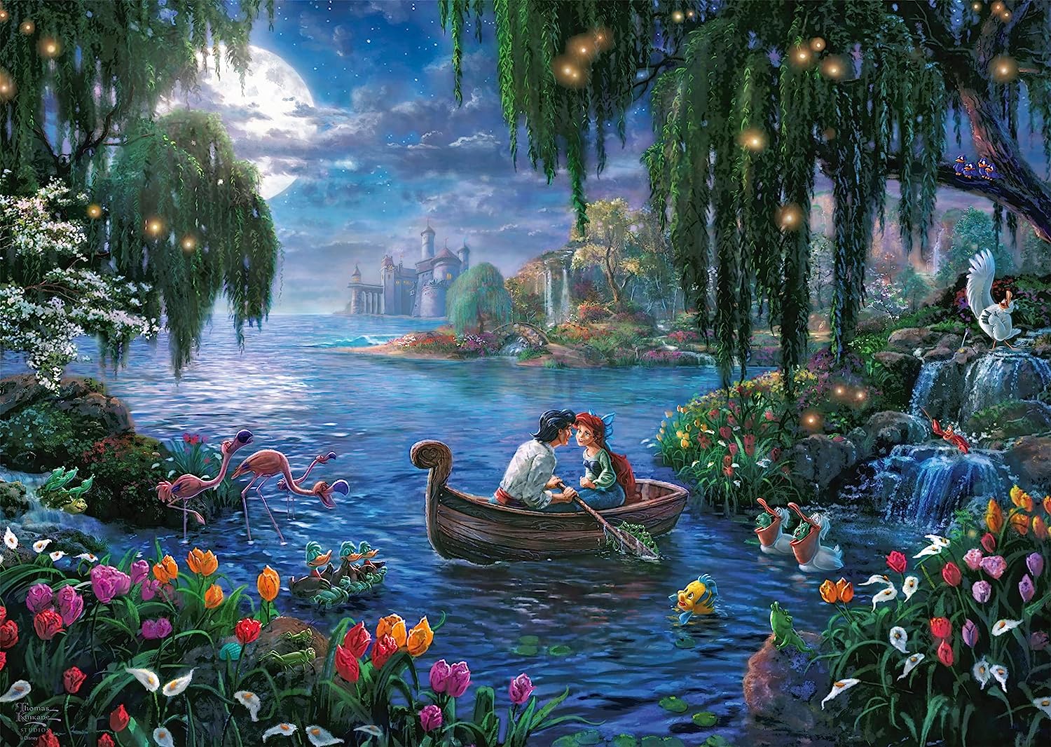 Disney The Little Mermaid and Prince Eric by Thomas Kinkade – 1000 Piece Jigsaw Puzzle (Schmidt)