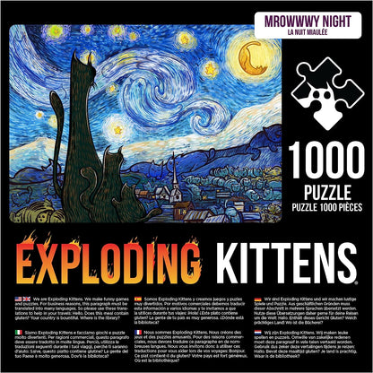 Exploding Kittens - Mrowwwy Night - 1000 Piece Jigsaw Puzzle