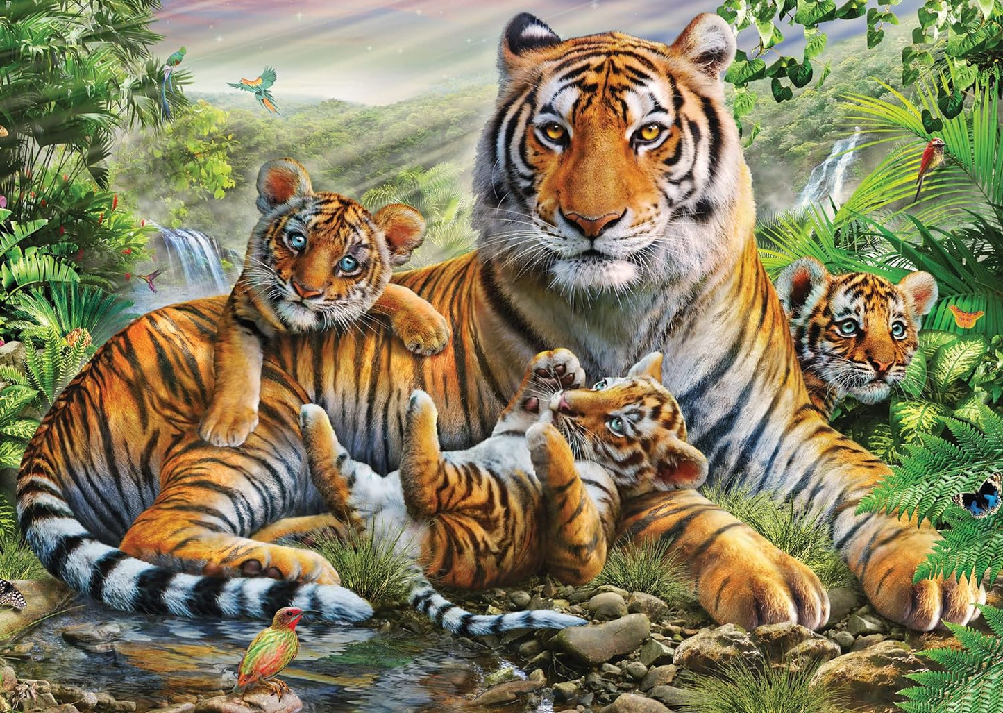 Schmidt - Tiger & Cubs - 1000 Piece Jigsaw Puzzle