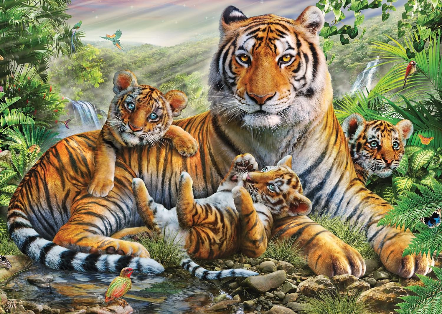 Tiger & Cubs – 1000 Piece Jigsaw Puzzle (Schmidt)
