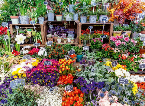 Flower Market, France - 500 Piece Jigsaw Puzzle (Ravensburger)