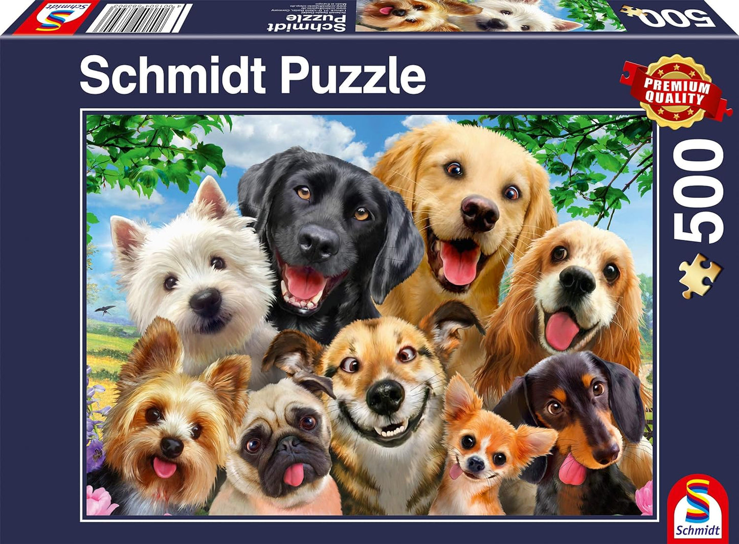 Schmidt - Dog Selfie - 500 Piece Jigsaw Puzzle
