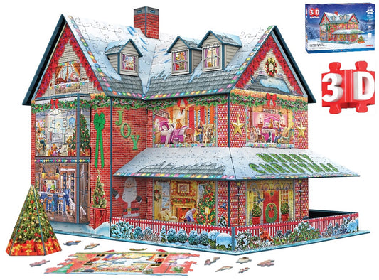 Eurographics - Christmas House (3D) - 3D Jigsaw Puzzle pieces