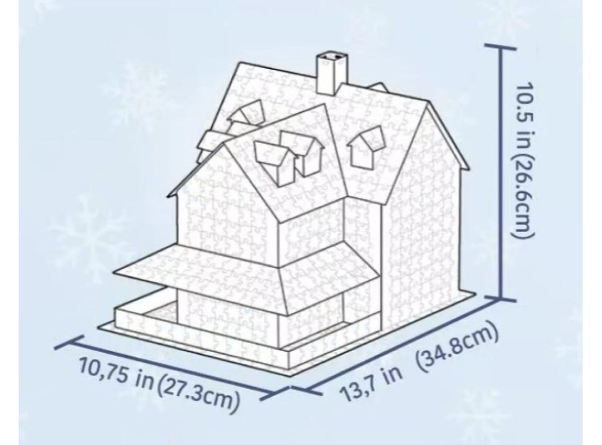 *** Pre-Order *** Eurographics - 3D Christmas House - 1100 Pieces