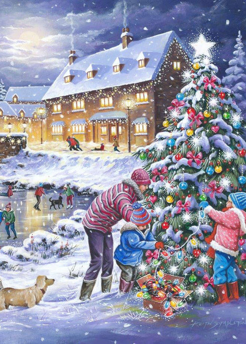 Christmas Is Coming – 2 x 500 XL Piece Jigsaw Puzzle (HOP) - Completed Puzzle