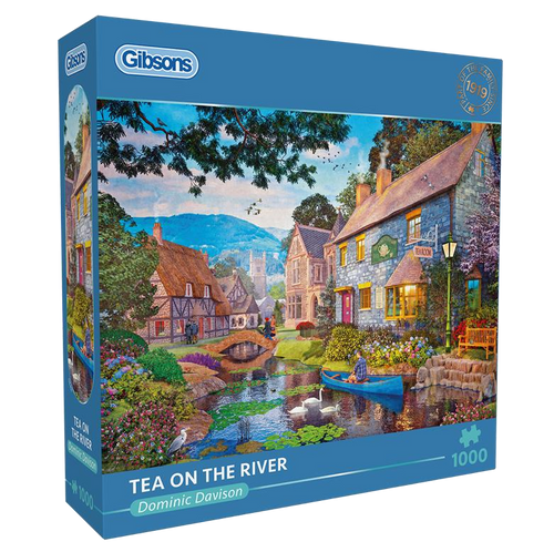 Tea on the River by Dominic Davison – 1000 Piece Jigsaw Puzzle (Gibsons - Completed Puzzle