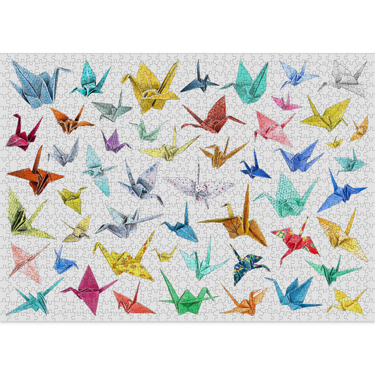 Cloudberries - Cranes - 1000 Piece Random Cut Jigsaw Puzzle