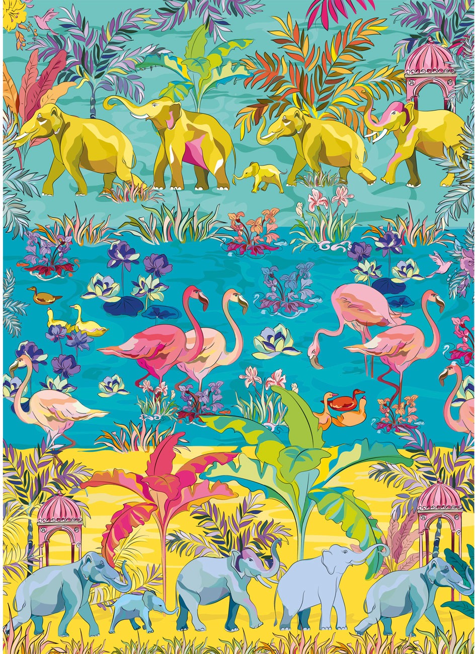 Artwork: Tropical Oasis by House of Turnowsky - 1000 Piece Jigsaw Puzzle (Gibsons)