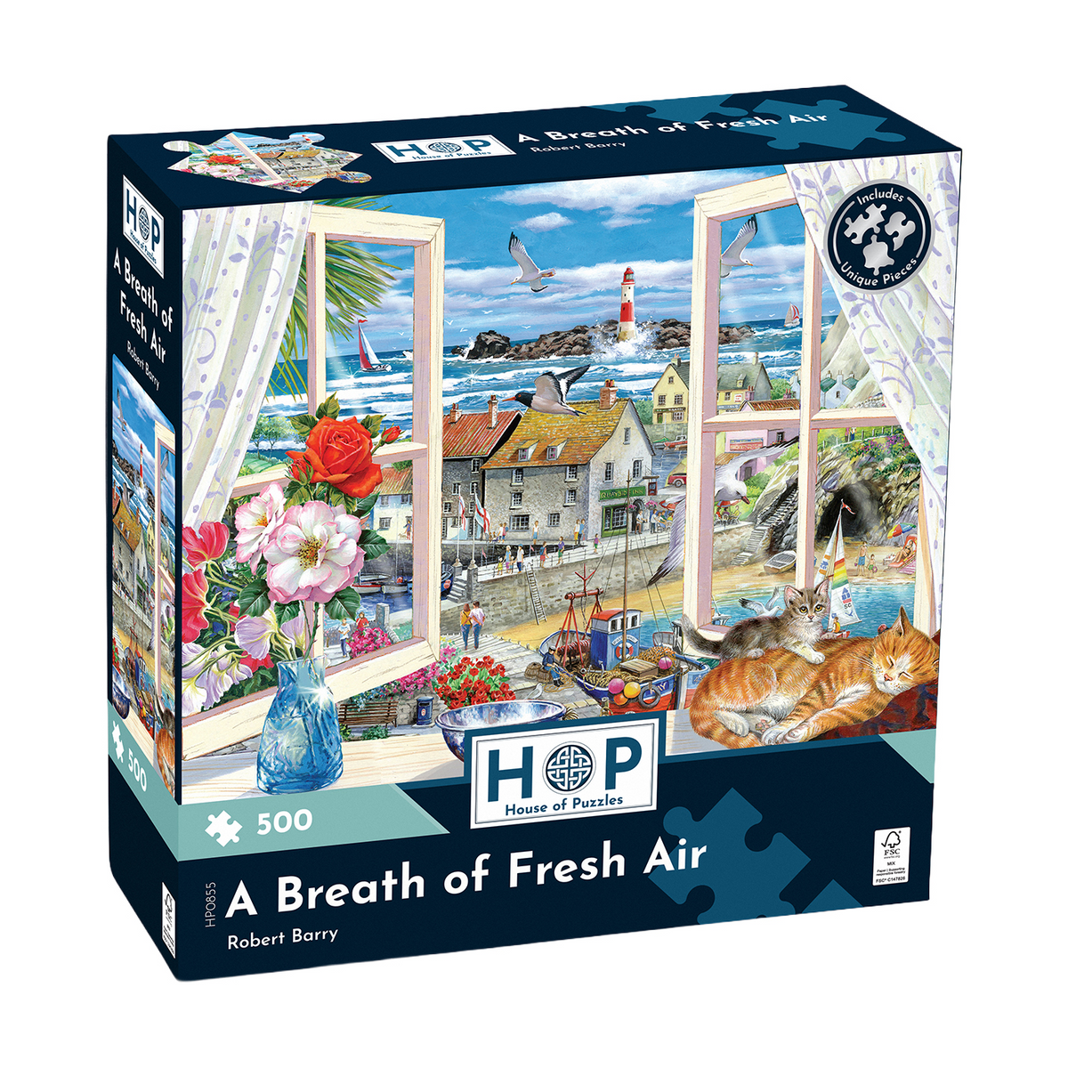 Box, turned right: A Breath of Fresh Air by Robert Barry - 500 Piece Jigsaw Puzzle (House of Puzzles)