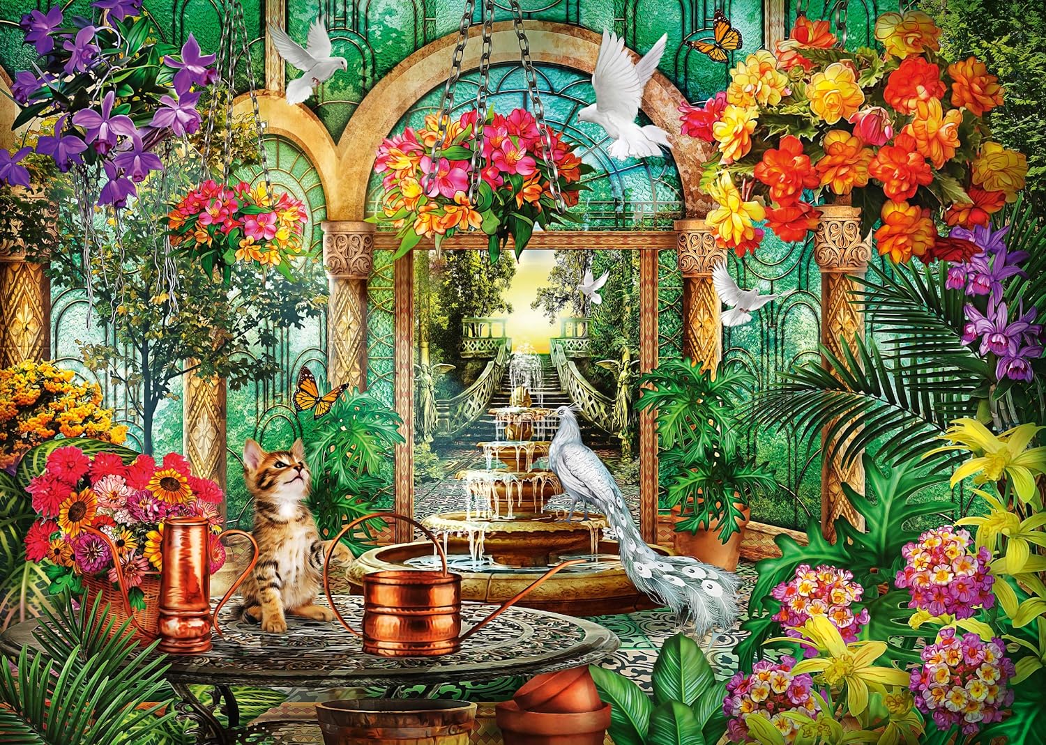 Animals in the Atrium – 2000 Piece Jigsaw Puzzle (Schmidt)
