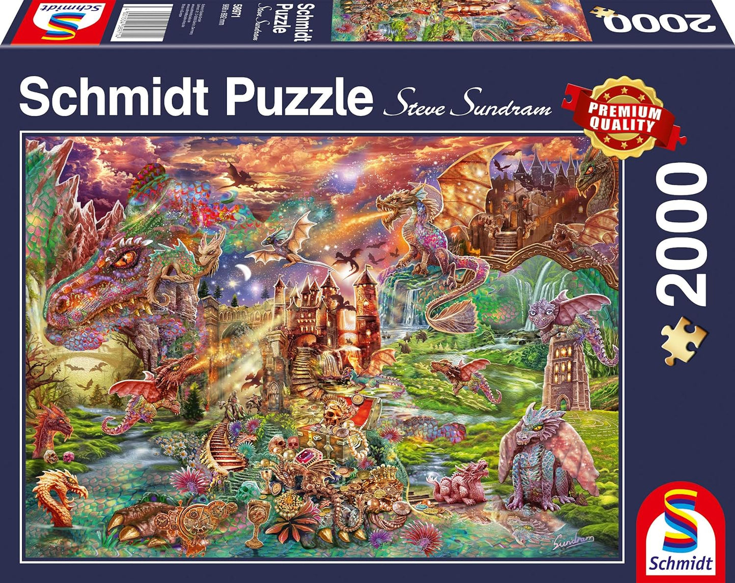 Schmidt - The Dragon's Treasure - 2000 Piece Jigsaw Puzzle