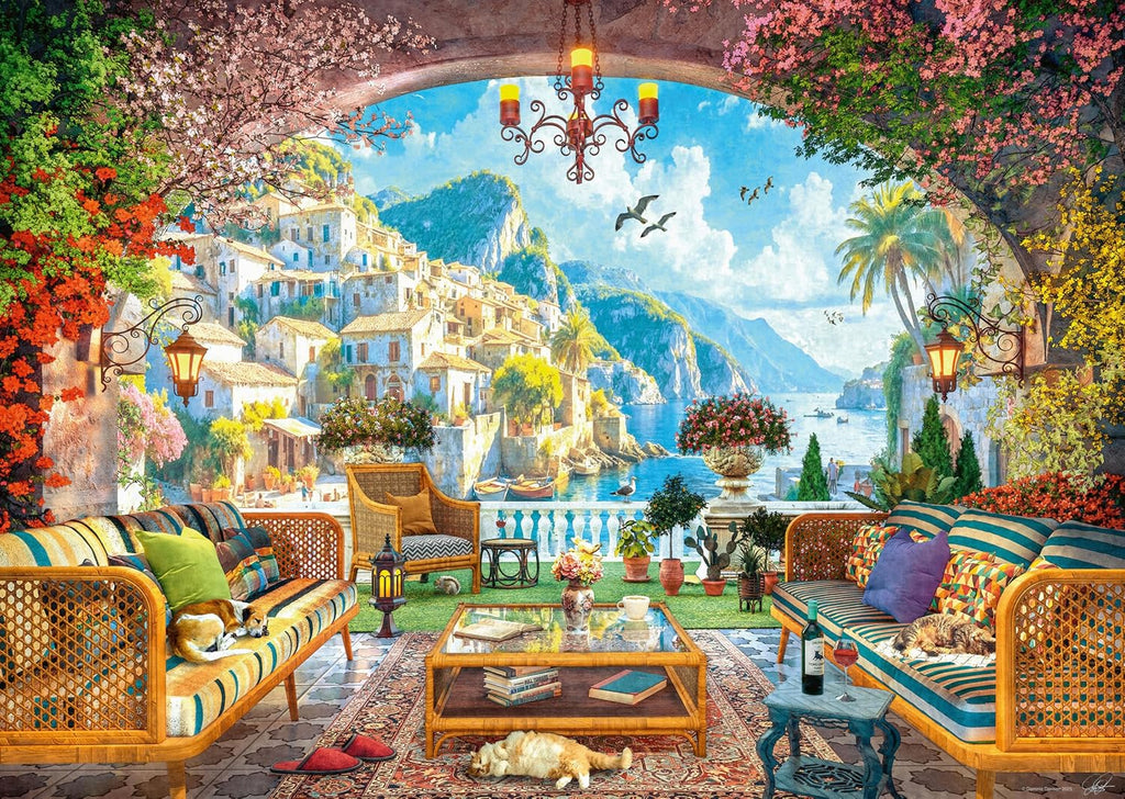 Mediterranean Terrace View – 1000 Piece Jigsaw Puzzle (Ravensburger ...