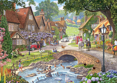 Leisure Days No.13: Lazy Days by the Stream by Steve Crisp - 1000 Piece Jigsaw Puzzle (Ravensburger)