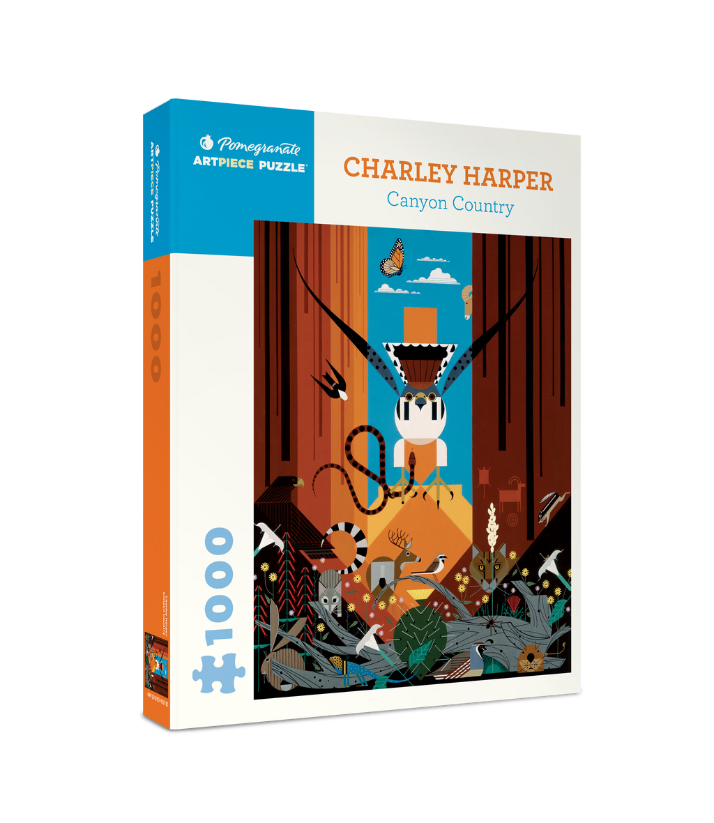 Box, turned right: Canyon Country by Charley Harper – 1000 Piece Jigsaw Puzzle (Pomegranate)