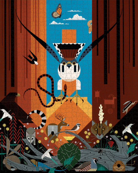 Made up: Canyon Country by Charley Harper – 1000 Piece Jigsaw Puzzle (Pomegranate)